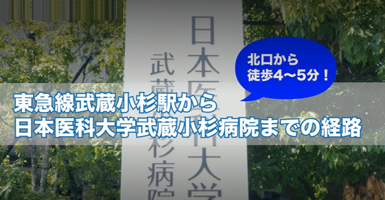 日本医科大学武蔵小杉病院までの経路 日本医科大学武蔵小杉病院までの経路