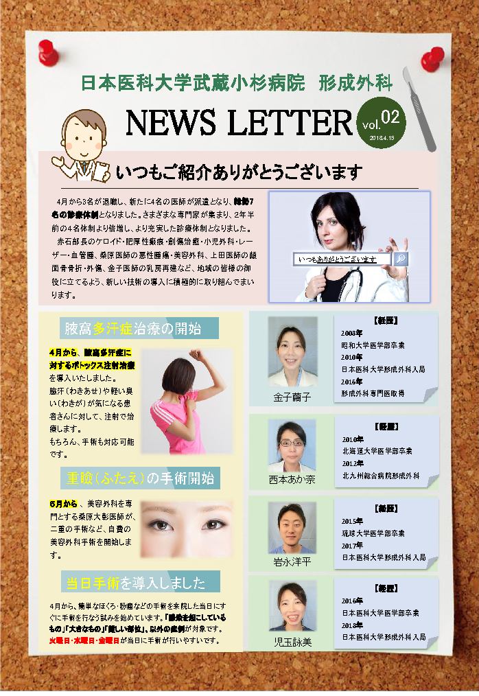 多汗症、ふたえ、新任医師 多汗症、ふたえ、新任医師